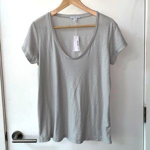 James Perse light grey scoop neck t-shirt